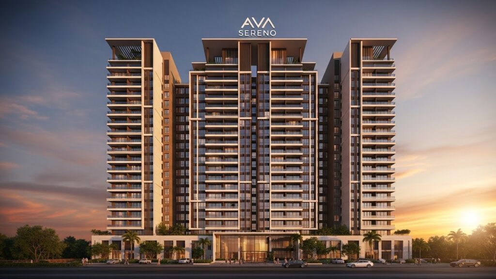AVA Sereno Vasai East exterior view luxury tower